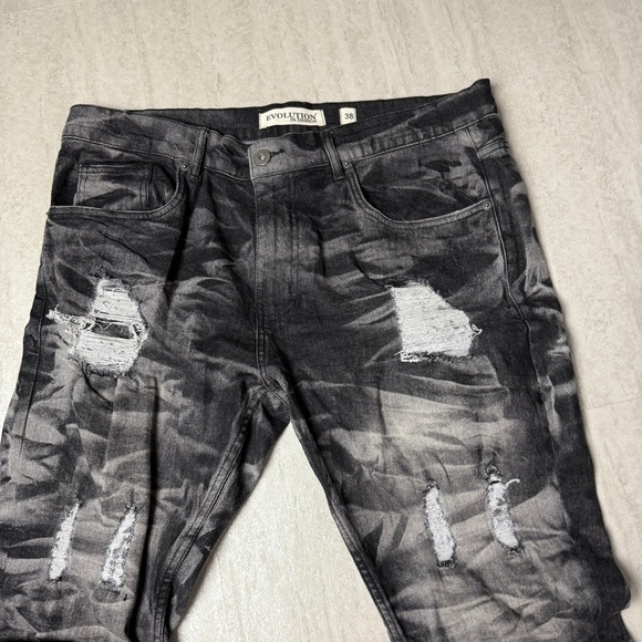 Evolution Wild Tiger jeans Black gray 38 - Picture 3 of 5
